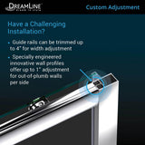 Infinity-Z 36 in. x 48 in. Semi-Frameless Sliding Shower Door in Chrome with Center Drain Base and Backwalls - Super Arbor