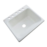 Kensington Drop-In Acrylic 25 in. 5-Hole Single Bowl Utility Sink in Black