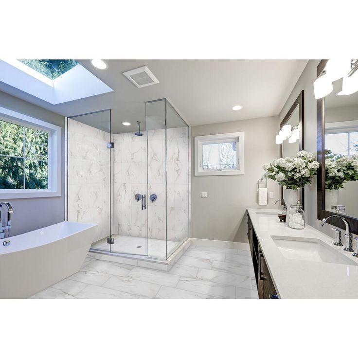 Florida Tile Home Collection Michelangelo Calacatta Rectified 12 in. x 24 in. Porcelain Floor and Wall Tile (13.3 sq. ft. /case)