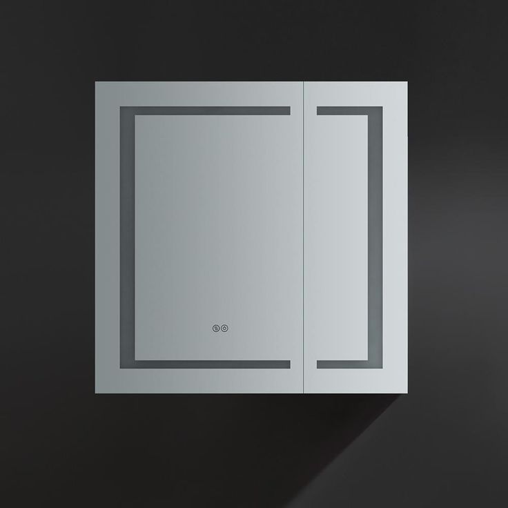 Spazio 30 in. W x 30 in. H Recessed or Surface Mount Medicine Cabinet with LED Lighting and Mirror Defogger