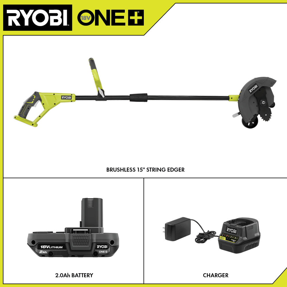 RYOBI ONE+ 9 in. 18-Volt Lithium-Ion Cordless Battery Edger (Tool Only)