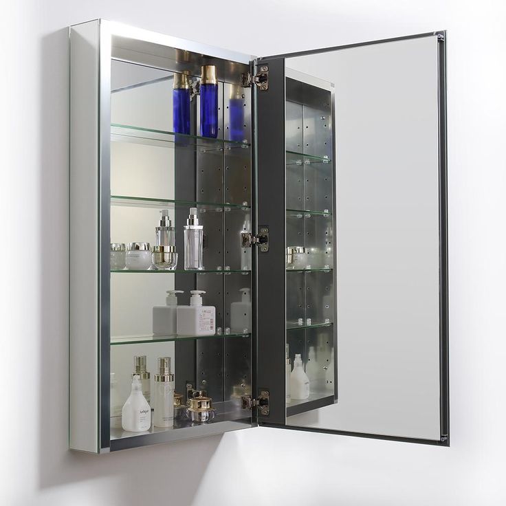 20 in. W x 36 in. H x 5 in. D Frameless Recessed or Surface-Mounted Bathroom Medicine Cabinet