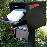 Package Master Locking Post-Mount Mailbox with High Security Reinforced Patented Locking System, Black - Super Arbor
