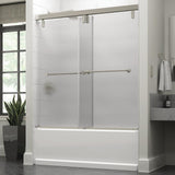 Lyndall 60 x 59-1/4 in. Frameless Mod Soft-Close Sliding Bathtub Door in Chrome with 3/8 in. (10mm) Clear Glass - Super Arbor