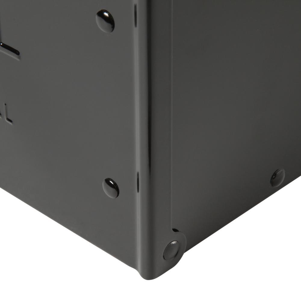 Storehouse Extra Large, Steel, Post Mount Mailbox, Black - Super Arbor