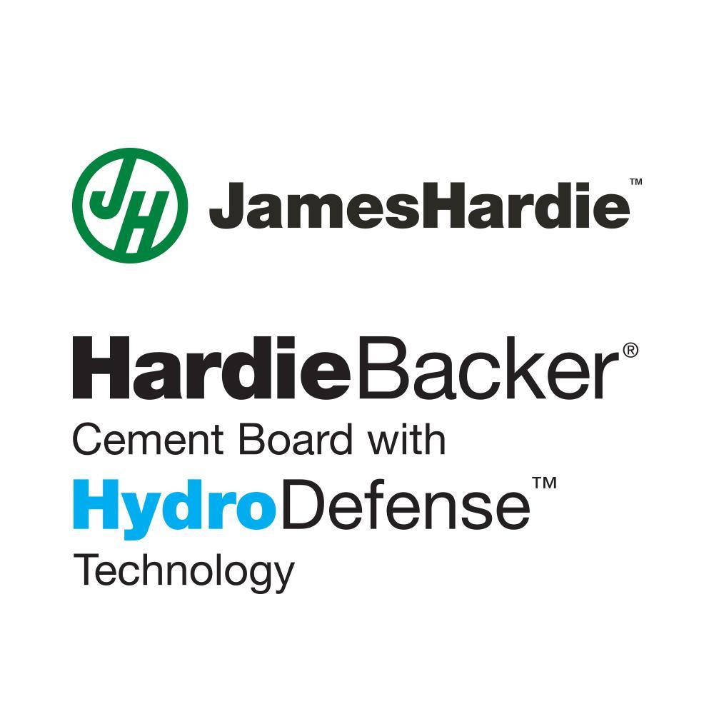 HardieBacker with HydroDefense Technology 3 ft. x 5 ft. x 0.42 in. Waterproof Cement Backer Board - Super Arbor