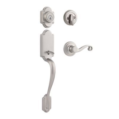 Kwikset Arlington Venetian Bronze Smartkey Single-Cylinder Deadbolt Keyed Entry Door Handleset Lido