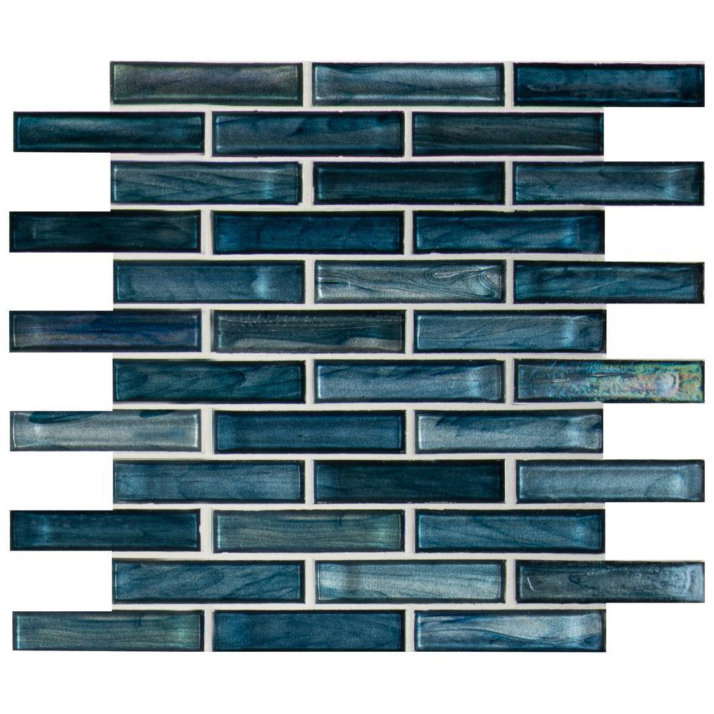 Oasis Blast 12 in. x 12 in. x 6mm Glass Mesh-Mounted Mosaic Tile (15 sq. ft./Case) - Super Arbor