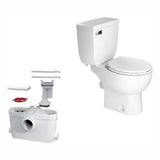 SaniAccess3 2-Piece 1.280 GPF Single Flush Elongated Toilet with .5 HP Macerating Pump in White - Super Arbor