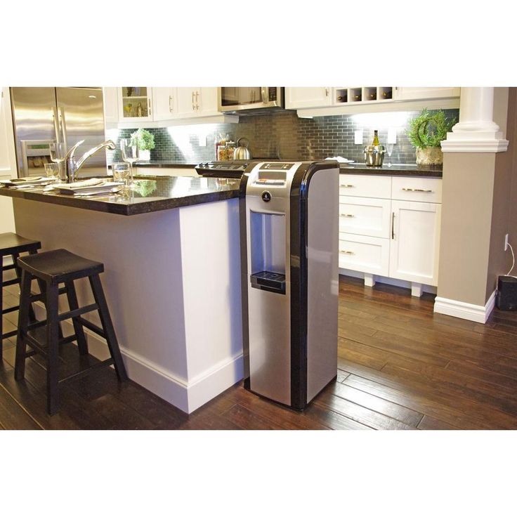 3-5 Gal. ENERGY STAR Hot/Room/Cold Temperature Bottom Load Water Cooler Dispenser with Kettle Feature in Black/Platinum