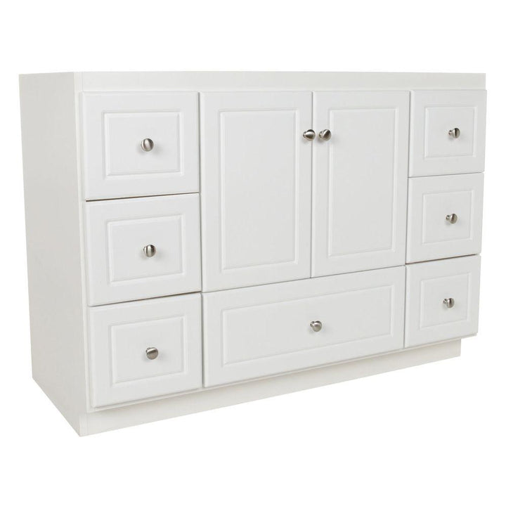 Ultraline 48 in. W x 21 in. D x 34.5 in. H Vanity Cabinet Only in Satin White - Super Arbor