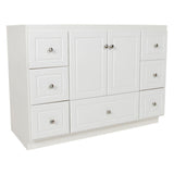 Ultraline 60 in. W x 21 in. D x 34.5 in. H Vanity for Center Basin Cabinet Only in Satin White - Super Arbor