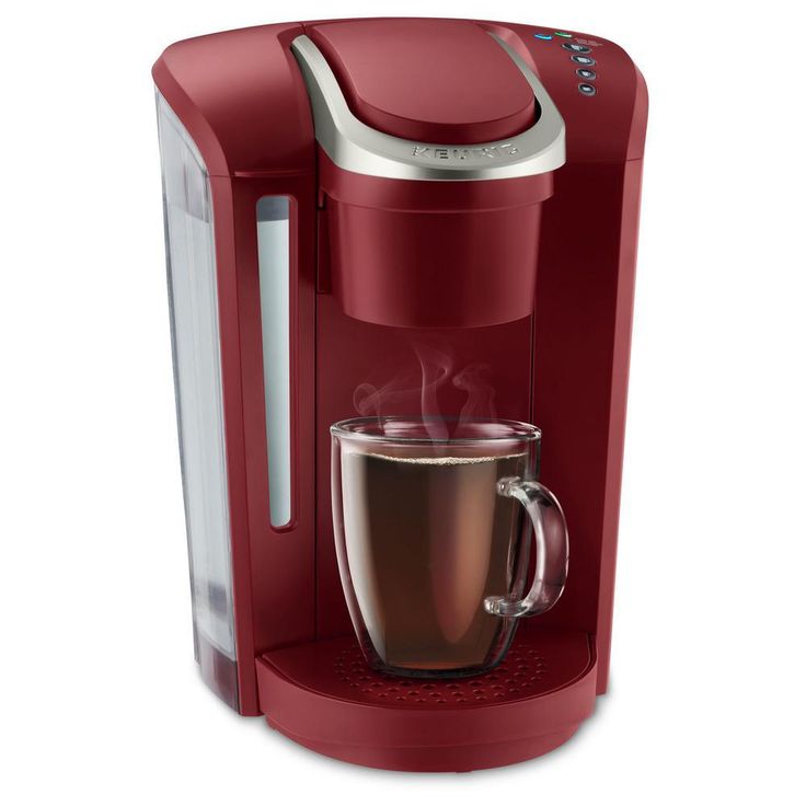 K-Select Vintage Red Single Serve Coffee Maker with Automatic Shut-Off