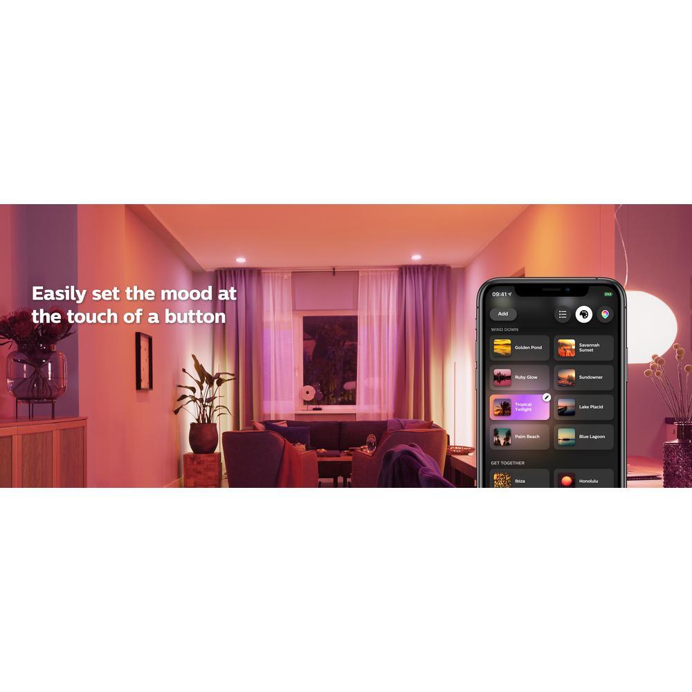 White and Color Ambiance A19 LED 60W Equivalent Dimmable Smart Wireless Light Bulb with Bluetooth - Super Arbor