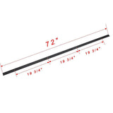 Modern European Style 144 in. Matte Black Sliding Door Hardware (2-Set) - Super Arbor