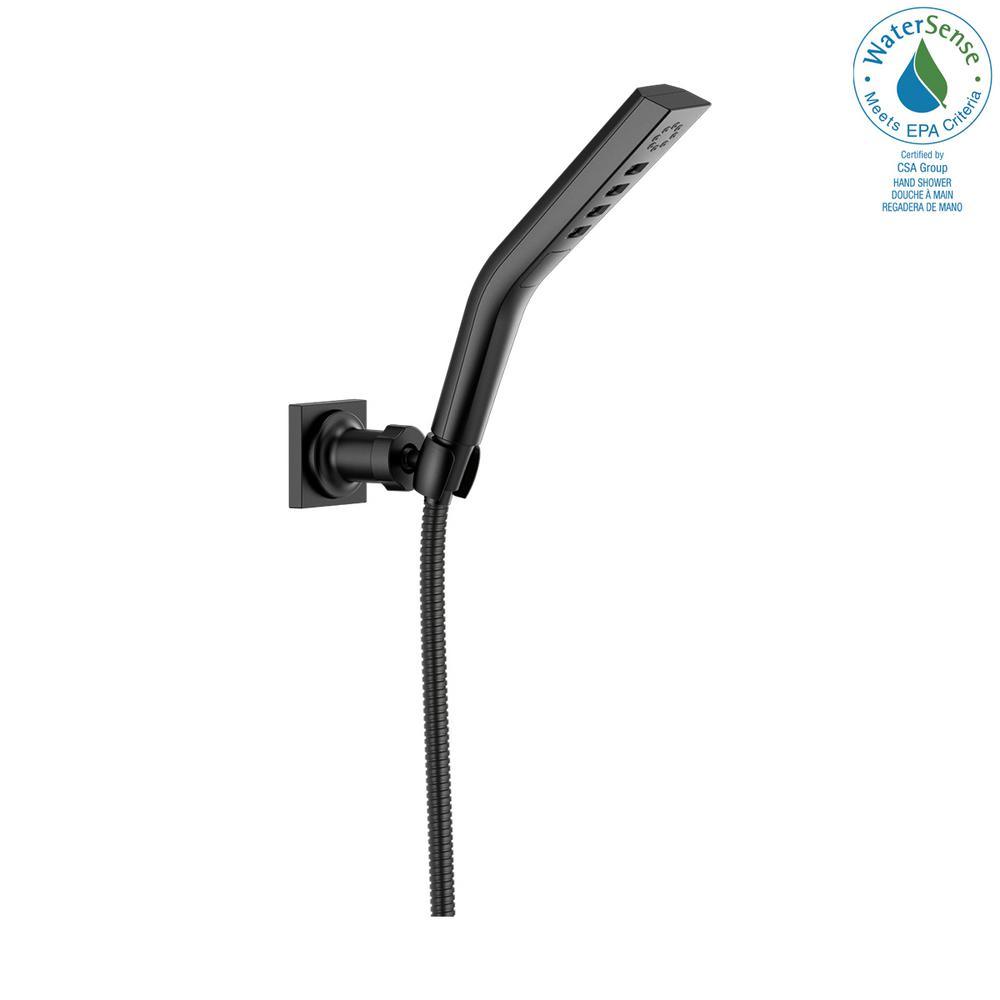 Pivotal 3-Spray 1.8 in. Single Wall Mount Handheld H2Okinetic Shower Head in Matte Black - Super Arbor
