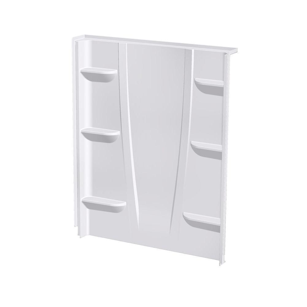 A2 8 in. x 60 in. x 74 in. 1-piece Direct-to-Stud Shower Wall Panel in White - Super Arbor