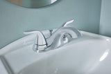 Moen Adler Spot Resist Brushed Nickel 2-handle 4-in Centerset WaterSense Bathroom Sink Faucet with Drain