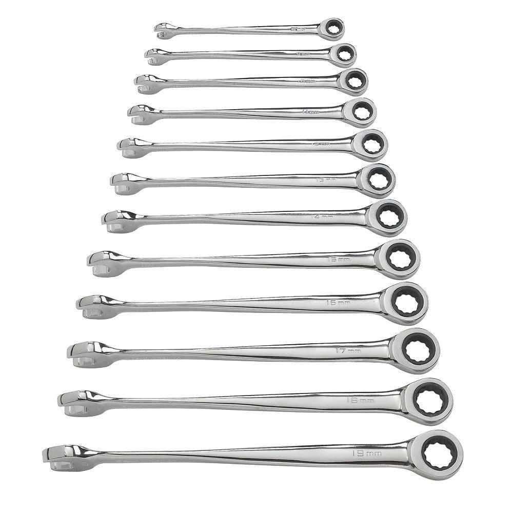 Metric X-Beam Ratcheting Wrench Set (12-Piece) - Super Arbor
