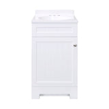 Style Selections Ellenbee 18-in White Single Sink Bathroom Vanity with White Cultured Marble Top
