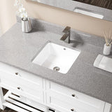 MR Direct Undermount Porcelain Bathroom Sink in White with Pop-Up Drain in Brushed Nickel
