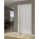 36 in. x 80 in. White 1-Panel Shaker Solid Core Wood Interior Door Slab - Super Arbor