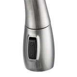 DeLuca Single-Handle Pull-Down Sprayer Kitchen Faucet with ShieldSpray Technology and Soap Dispenser in Stainless - Super Arbor
