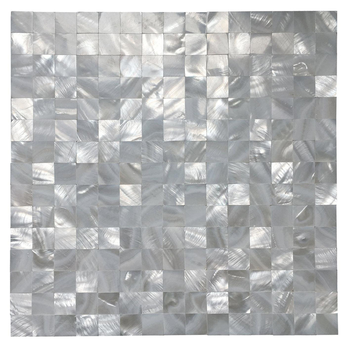 Art3d Rectangle White Seamless 12 in. x 12 in. Peel and Stick Mother of Peral Tile (1-Pack)