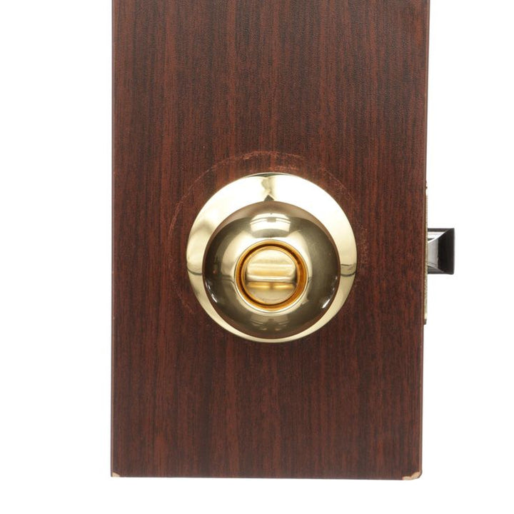Brink's Keyed Entry Ball Style Doorknob, Polished Brass Finish