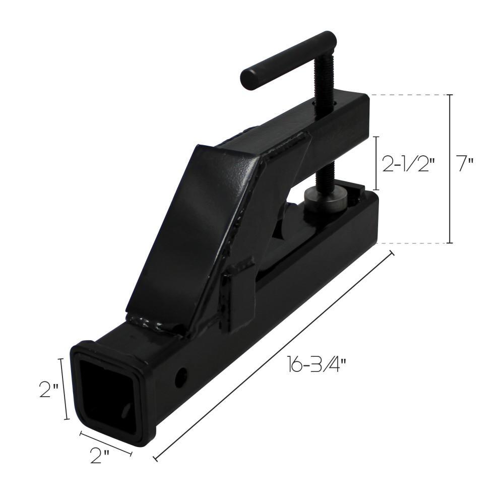 Extreme Max Clamp-On Tractor Bucket Hitch Receiver Adapter - 2 in. - Super Arbor