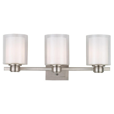 Oslo 3-Light Brushed Nickel Vanity Light - Super Arbor