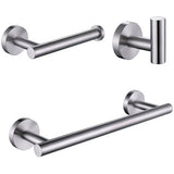 Porter 3-Piece Bath Hardware Set with Towel Hook and Toilet Paper Holder and 12 in. Towel Bar in Stainless Steel Black - Super Arbor