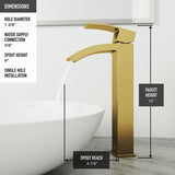 VIGO Lotus Matte Stone Vessel Bathroom Sink in White with Duris Faucet in Matte Gold