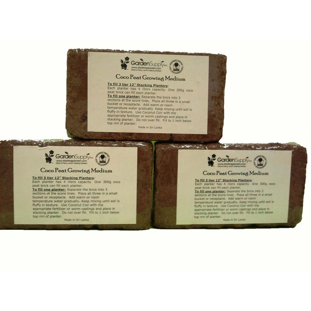 Garden Supply Coco Peat Brick (3-Set) - Super Arbor