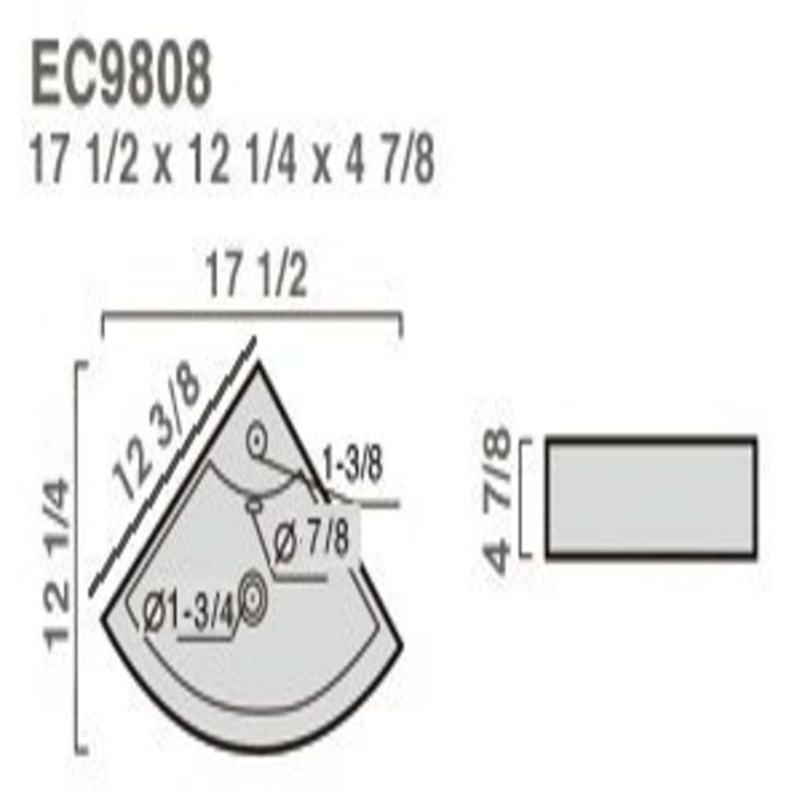 Elanti Wall-Mounted Corner Bathroom Sink in White