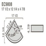 Elanti Wall-Mounted Corner Bathroom Sink in White