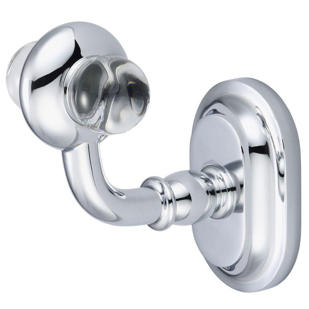 Glass Series Single Robe Hook in Brushed Nickel - Super Arbor