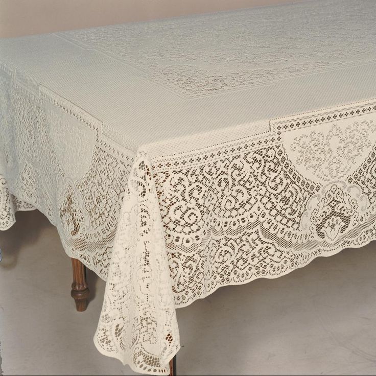Canterbury Classic Rectangle ECRU Cotton Tablecloth