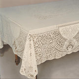 Canterbury Classic Rectangle ECRU Cotton Tablecloth