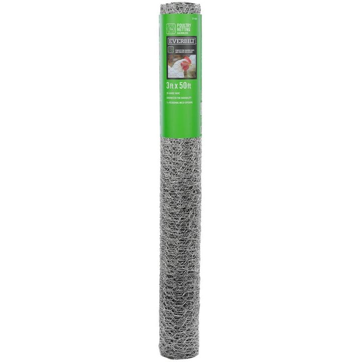 Everbilt 1 in. Mesh 3 ft. x 50 ft. 20-Gauge Galvanized Steel Poultry Netting