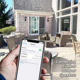 Bluetooth 6.50 in. Indoor/Outdoor Weatherproof Patio Speakers Wireless Outdoor Speakers, Beige - Super Arbor
