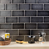 Divine Gunmetal 3 in. x 6 in. Polished Ceramic Subway Tile (32 Pieces, 4 Sq. Ft. / Case)