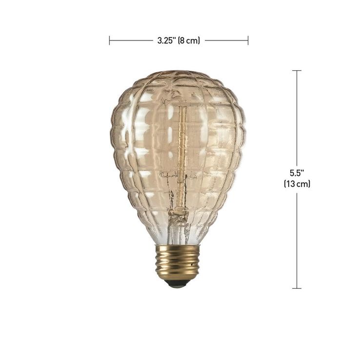 Globe Electric 40W Amber Designer Vintage Edison Granada Incandescent Light Bulb