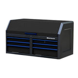 46 in. x 24 in. 6-Drawer Tool Top Chest with Power and USB Outlets in Black and Blue - Super Arbor