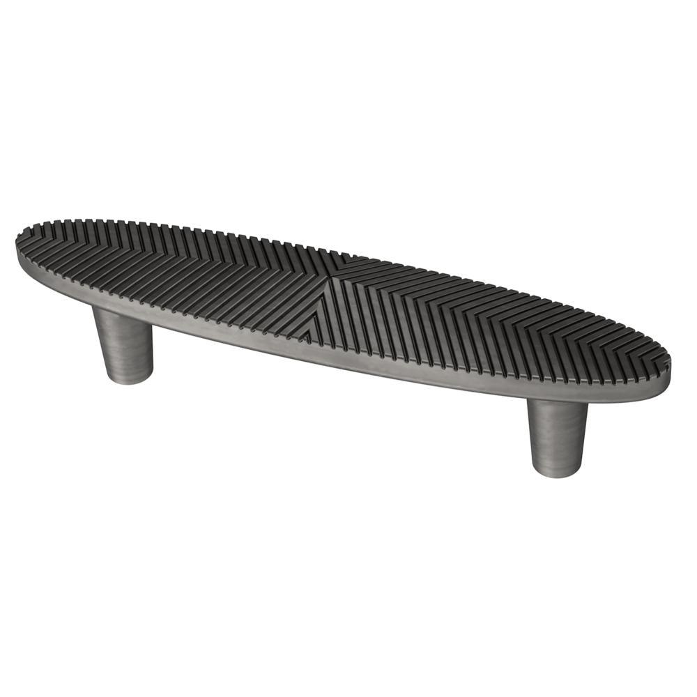 Modern Herringbone 3-3/4 in. (96mm) Center-to-Center Brushed Brass Cabinet Drawer Pull (2-Pack) - Super Arbor