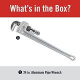 24 in. Model 824 Aluminum Straight Pipe Wrench - Super Arbor