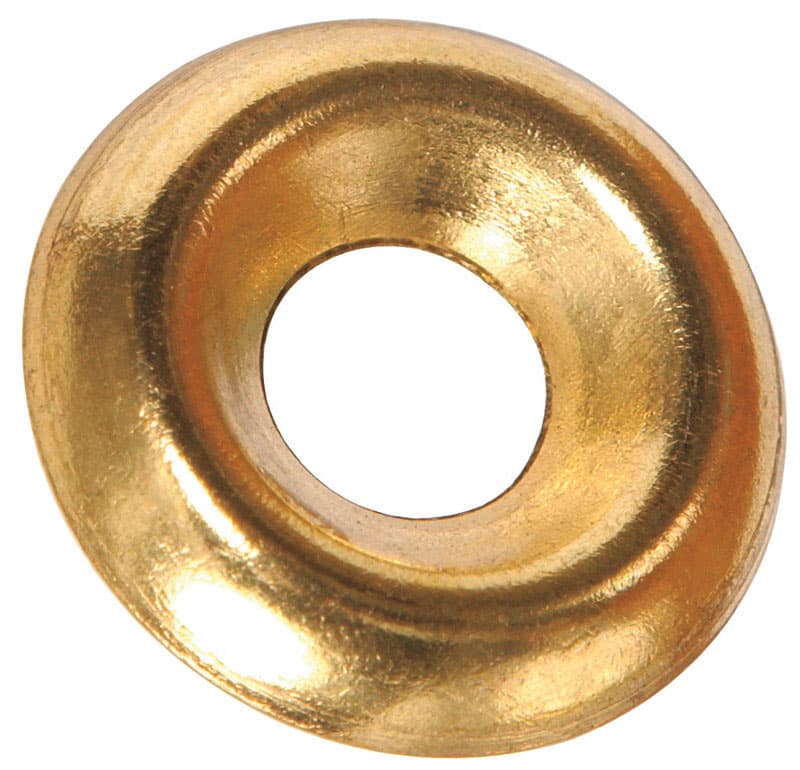Hillman Brass-Plated Brass .190 in. Countersunk Finish Washer, 100-Pack
