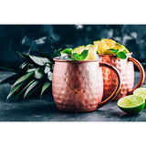 16 oz. Hammered Solid Copper Moscow Mule Mug (Set of 2)