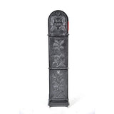 Climbing Leaf 3-Door Front Access Lockable Ground Mount Mailbox in Silver Pewter - Super Arbor