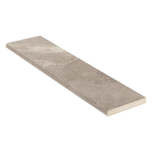 Mohawk ForeverStyle Gray Marble Porcelain Bullnose Trim Tile (3-in x 12-in)